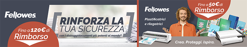 Fellowes cashback: Distruggidocumenti rilegatrici e plastificatrici